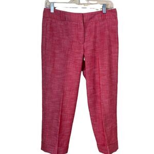 Sharagano Red Cuffed Capri Pants Size 4